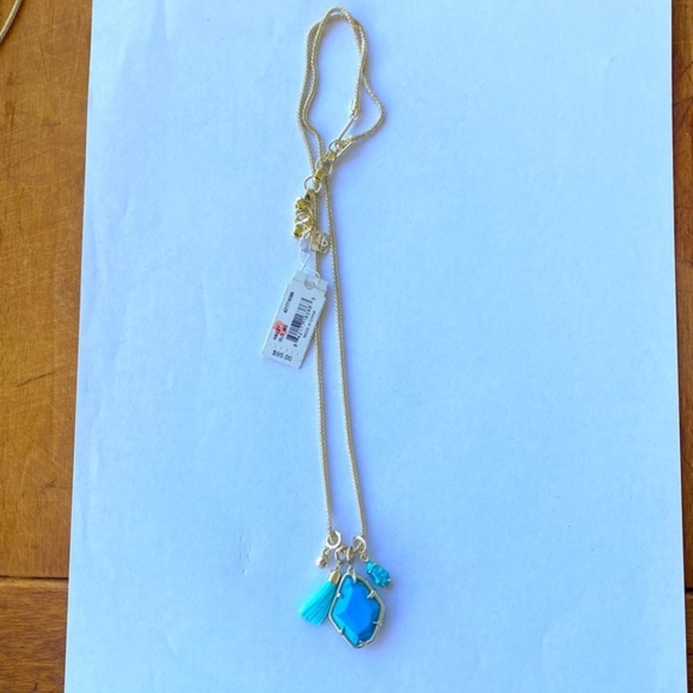 Kendra Scott Hailey Charm Necklace Aqua Howlite NWT